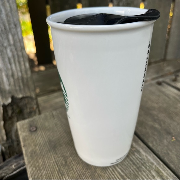 Starbucks 2011 Ceramic Travel Tumbler Mug With Lid 12 OZ - Picture 4 of 11